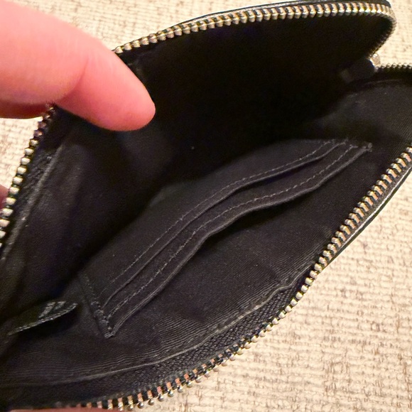 Coach Black Signature Coin Pouch - Picture 4 of 5